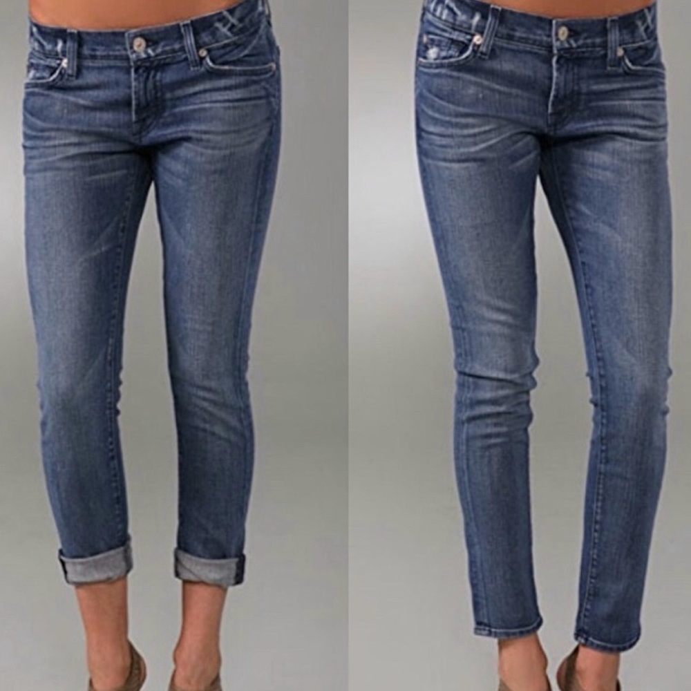 7 For All Mankind Roxanne Low Rise Ankle Jeans • Sz 27